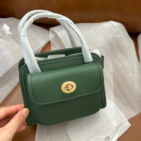 バッグ Coach Nubuck Turn Lock Bag Green Coach Turnlock Crossbody Bag | Brixton Baker